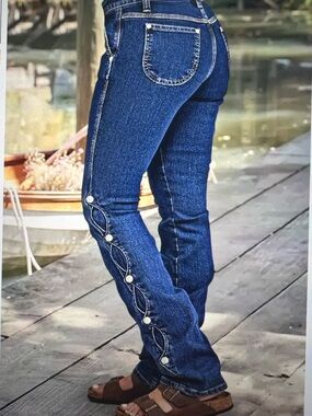 Flamingals Wash Button Side Mid Rise Bootcut XL